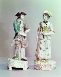 Plymouth Porzellan Schäfer und Schäferin, um 1770